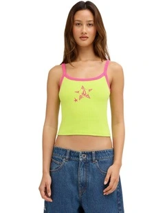 Jaleesa Vincent Tank Top in Lime Paint