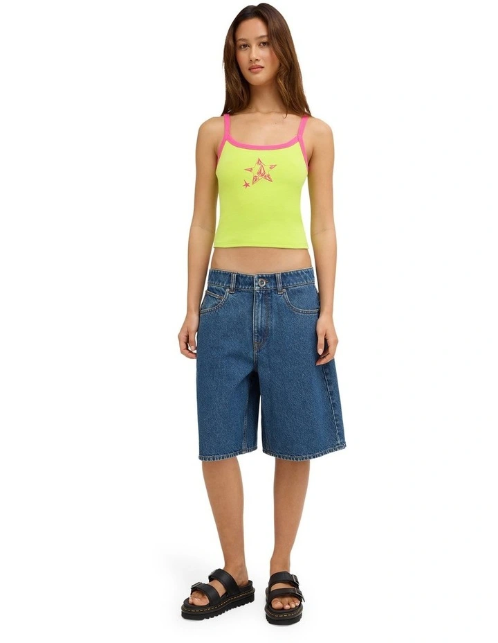 Jaleesa Vincent Tank Top in Lime Paint image 5