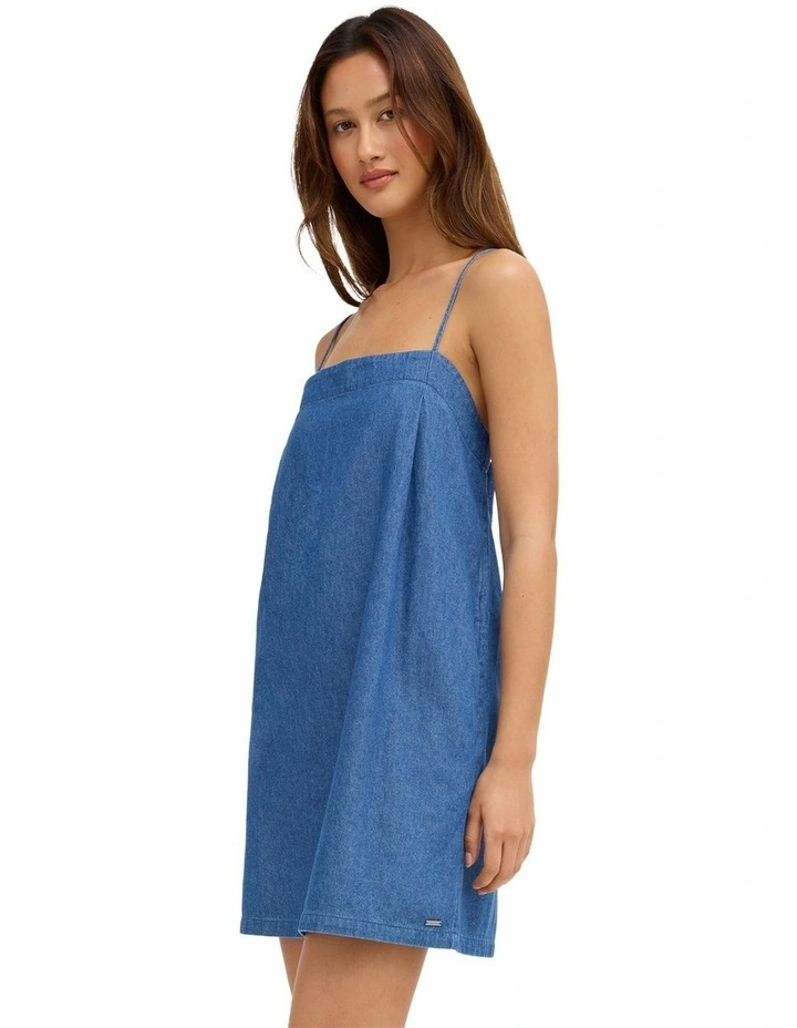 Backbeatz Mini Dress In Denim image 3