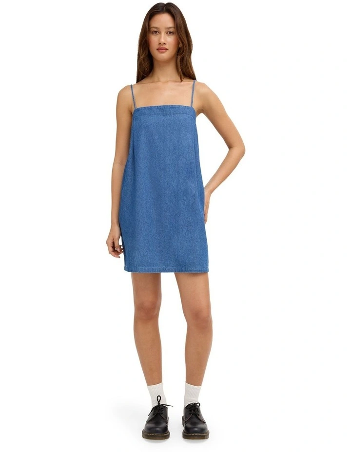 Backbeatz Mini Dress In Denim image 5