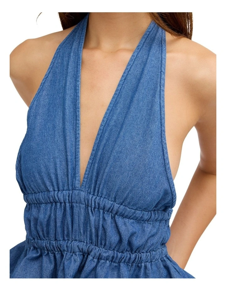 Ambient Halter Top in Denim image 4