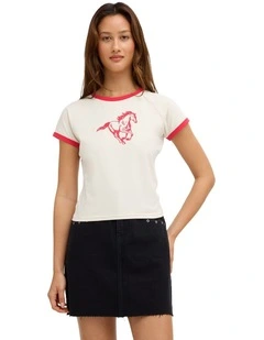 Horsin T-Shirt in Off White