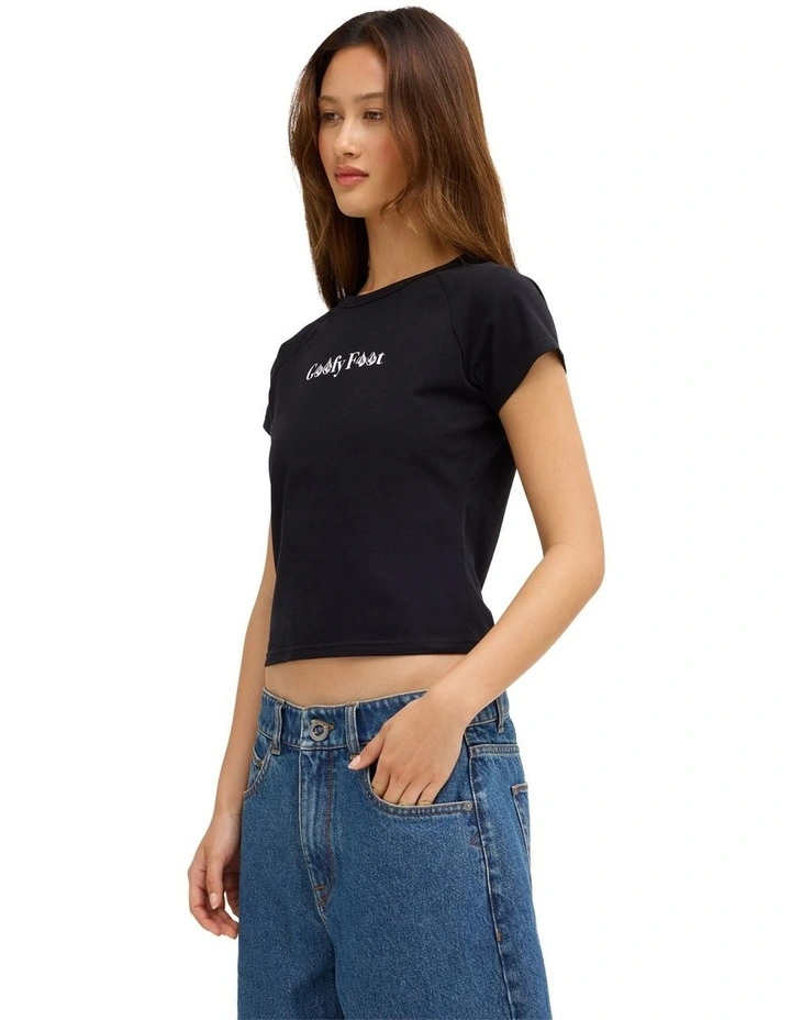Jaleesa Vincent Baby Tee In Black image 3