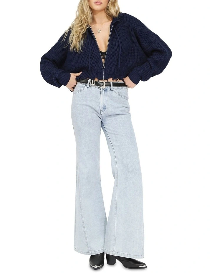 Another Love Fringe Cardigan in Navy image 6