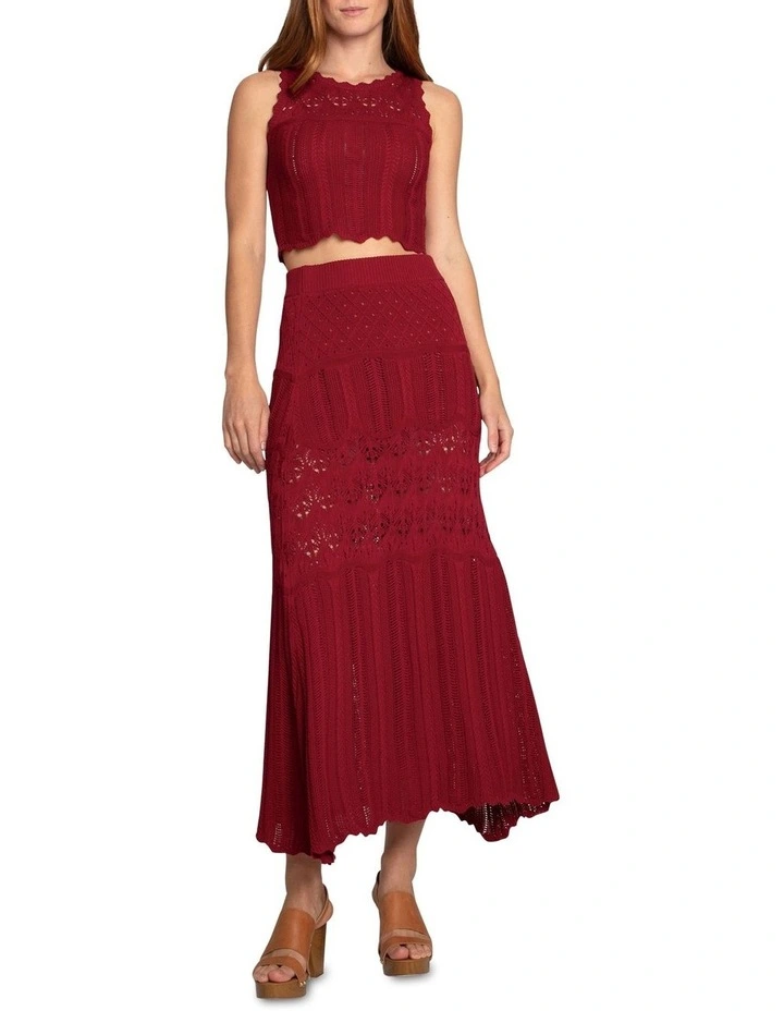 Harvest Haze Crochet Crop Top in Berry image 5