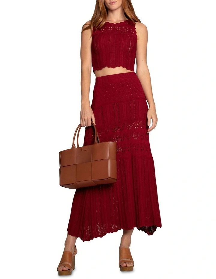 Harvest Haze Crochet Crop Top in Berry image 6