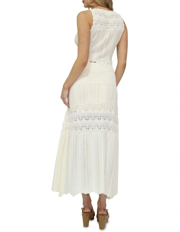 Harvest Haze Crochet Crop Top in White image 4