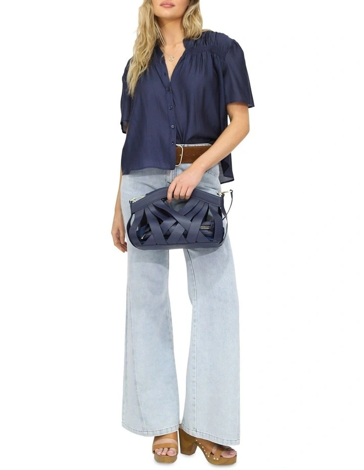 Honeylace Blouse in Navy image 4