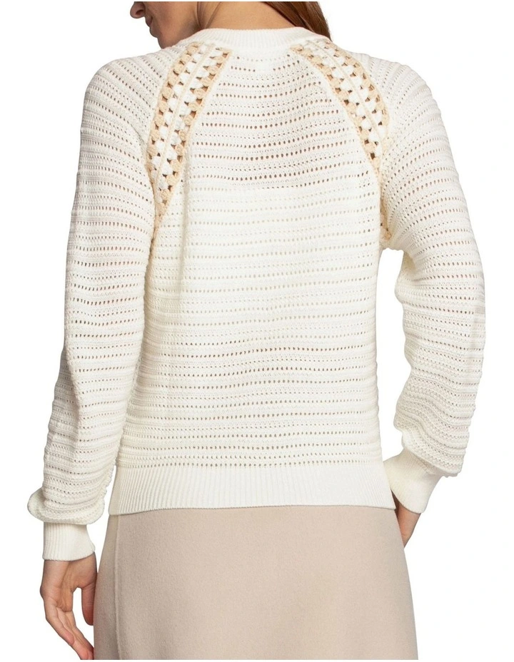 Meadow Breeze Zip Knit Cardigan in Cream image 6