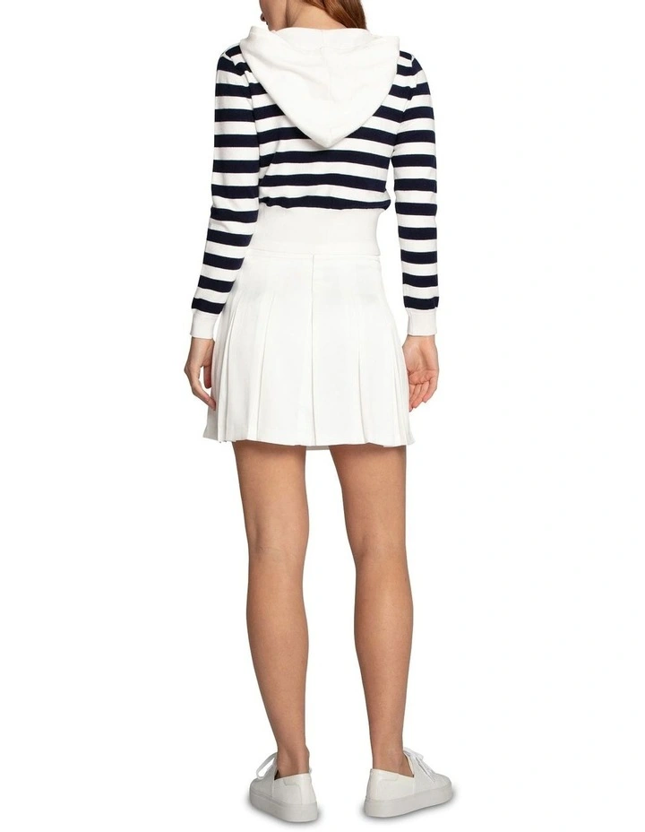 Sail Away Striped Knit Cardigan in Cream image 3