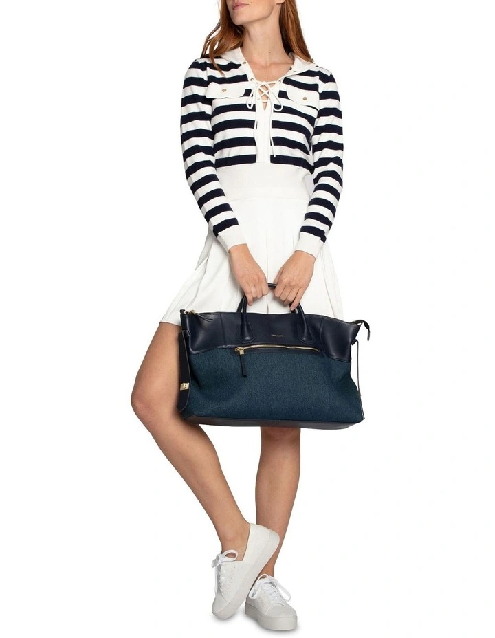 Sail Away Striped Knit Cardigan in Cream image 5