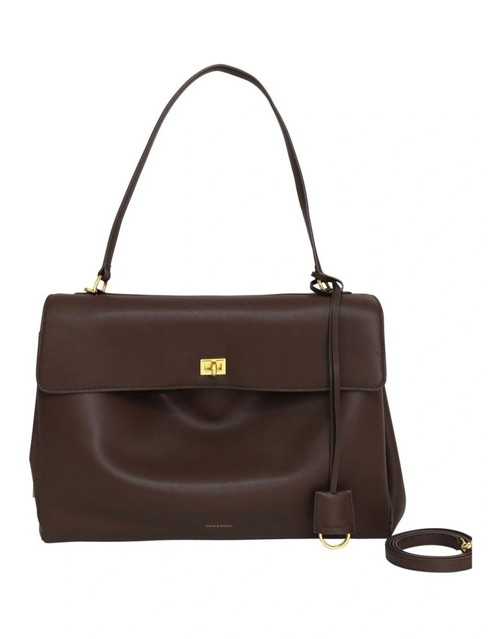 Skyfall Leather Shoulder Bag in Chocolate image 1