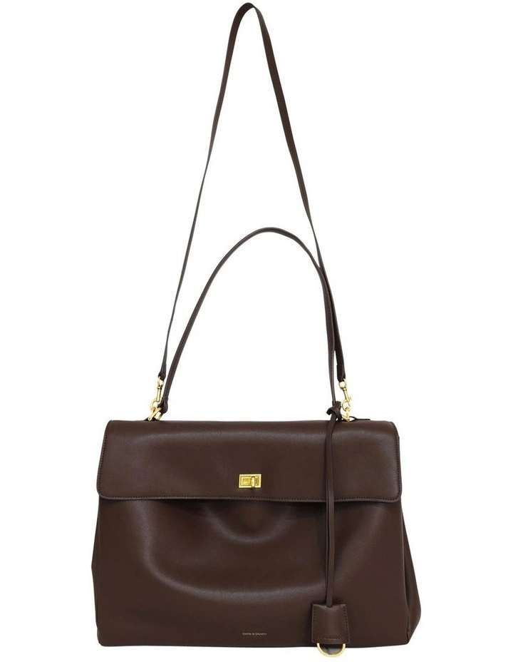 Skyfall Leather Shoulder Bag in Chocolate image 2