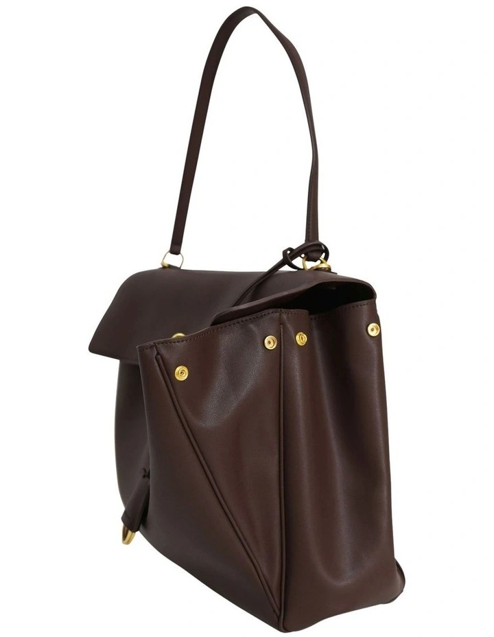 Skyfall Leather Shoulder Bag in Chocolate image 3