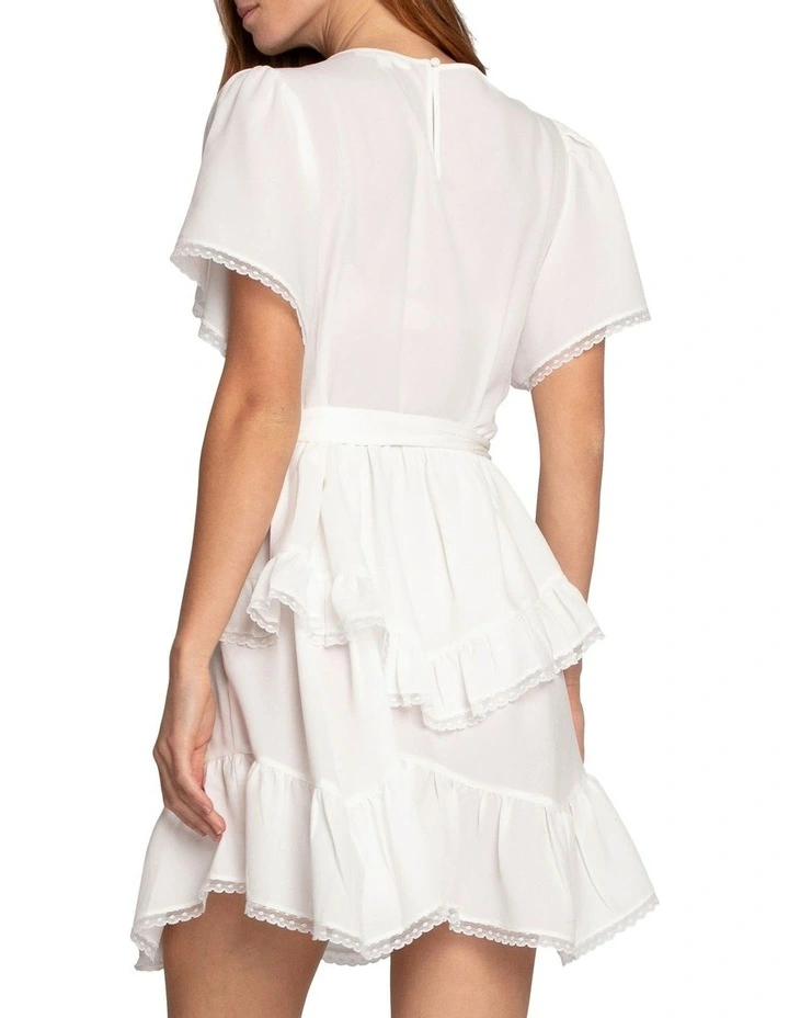 The Softest Spell Ruffle Dress in Off White image 4
