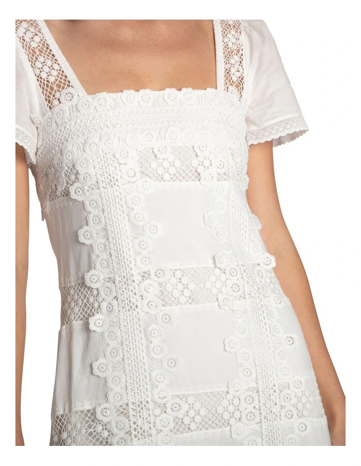 The Wild Rose Hour Lace Dress in White image 3