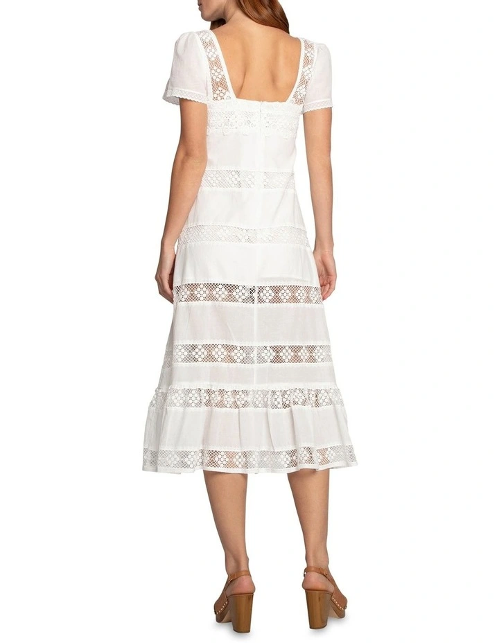 The Wild Rose Hour Lace Dress in White image 5