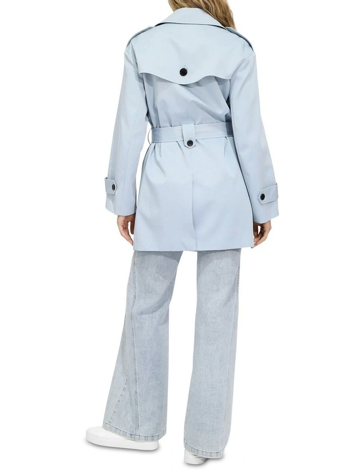 Whispers of Verona Trench Coat in Sky Blue image 4