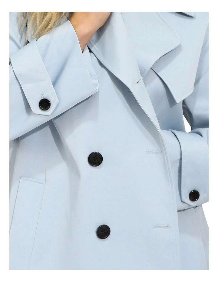 Whispers of Verona Trench Coat in Sky Blue image 6