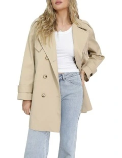Whispers of Verona Trench Coat in Light Camel