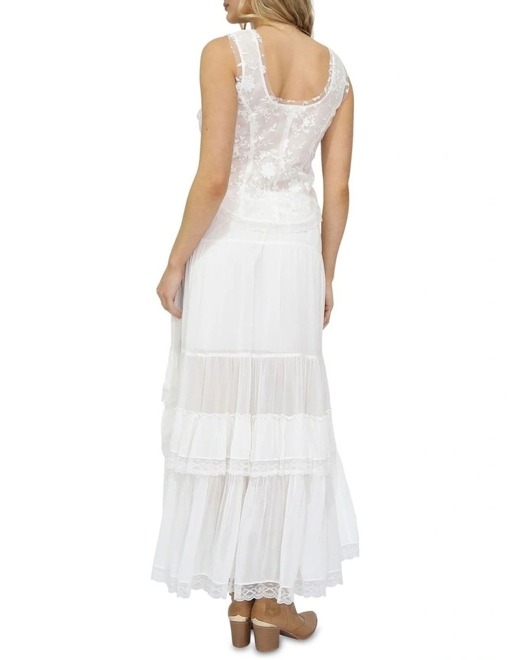 Future Lover Sheer Lace Button Up Blouse in White image 5