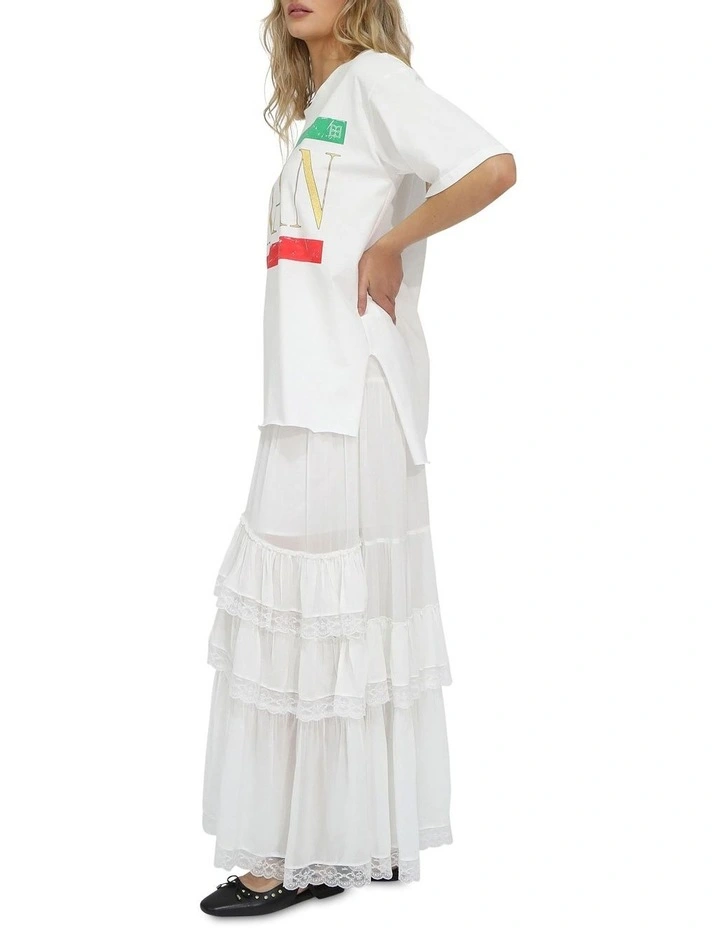 I Love Milan Oversized T-shirt in White image 7
