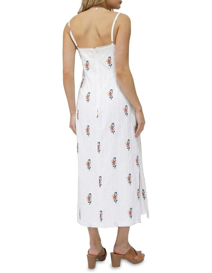 She Blooms Floral Midi Dress in White image 4