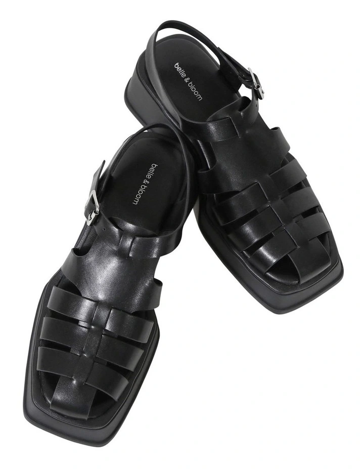 Promises Leather Platform Sandal in Black image 4