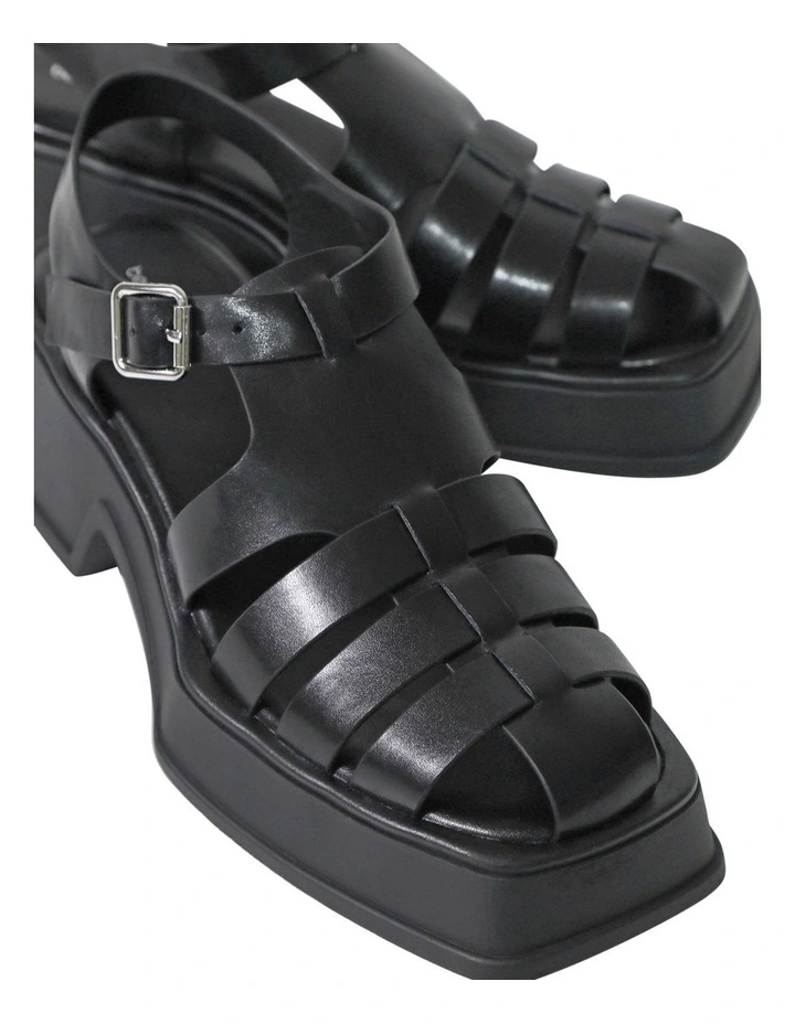 Promises Leather Platform Sandal in Black image 5