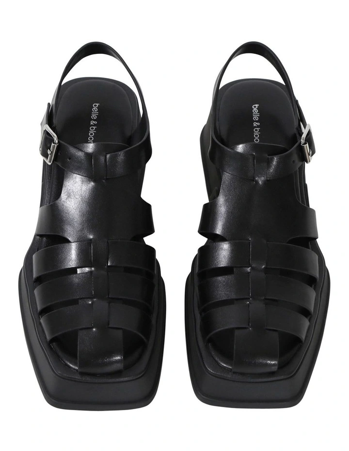 Promises Leather Platform Sandal in Black image 6