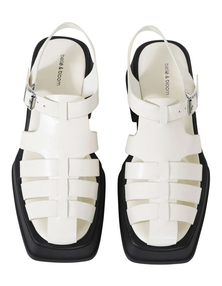 Promises Leather Platform Sandal in Egg Shell image 4