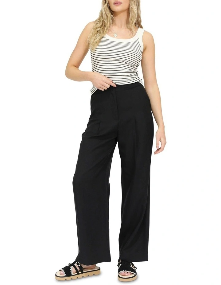 Delilah Wide Leg Pant in Black image 1