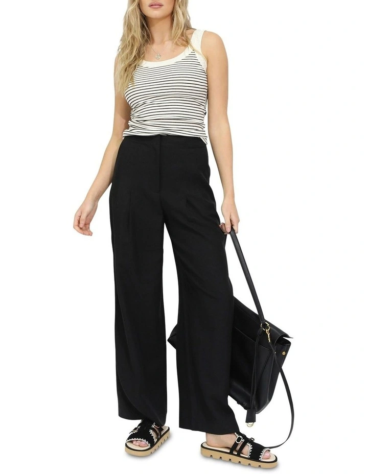 Delilah Wide Leg Pant in Black image 6