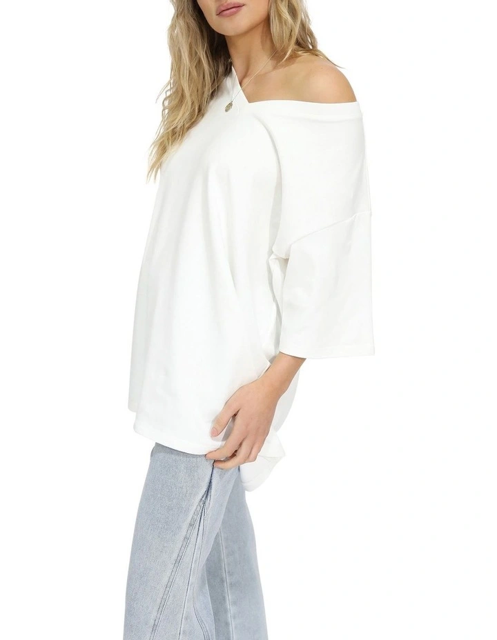Back To Bloom Oversized T-shirt in White image 3