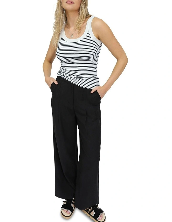 Last Time Ribbed Tank Top in White image 2