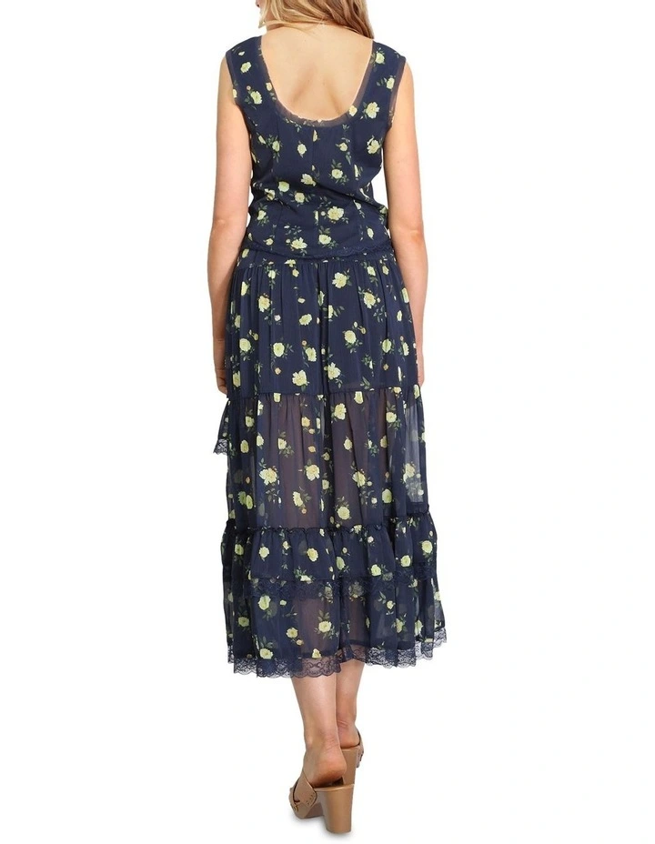 Future Lover Lace Button Up Blouse in Navy image 3