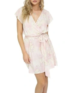 I'm The Star Wrap Dress in Pink