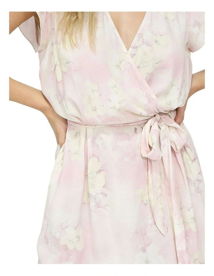 I'm The Star Wrap Dress in Pink image 6