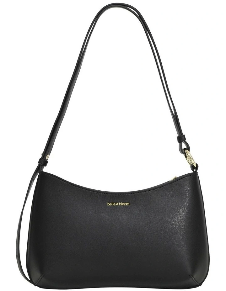 Studded Leather Shoulder Bag in Black image 1