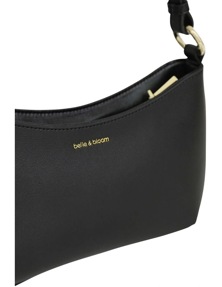 Studded Leather Shoulder Bag in Black image 6