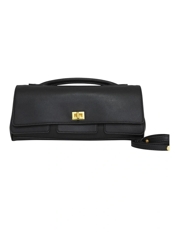 Love Boat Leather Clutch Bag in Black image 1