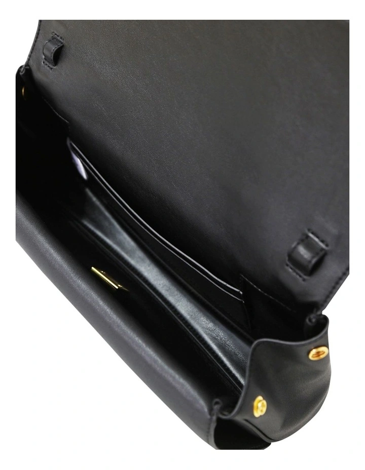 Love Boat Leather Clutch Bag in Black image 6