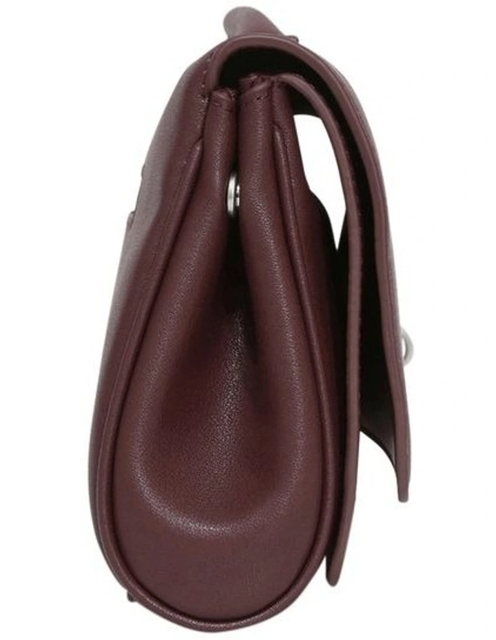 Love Boat Leather Clutch Bag in Burgundy image 3