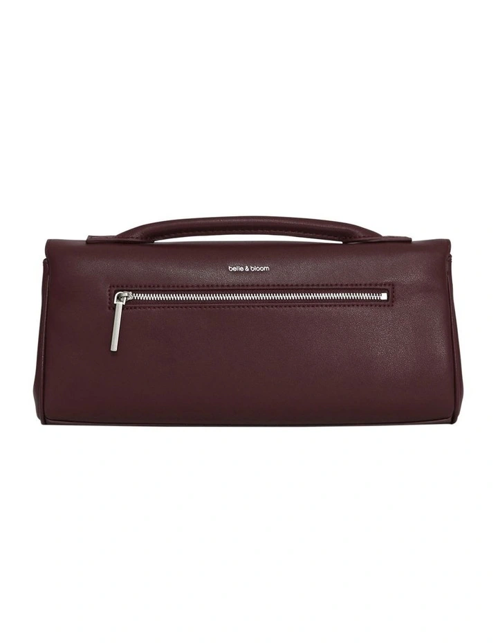 Love Boat Leather Clutch Bag in Burgundy image 4