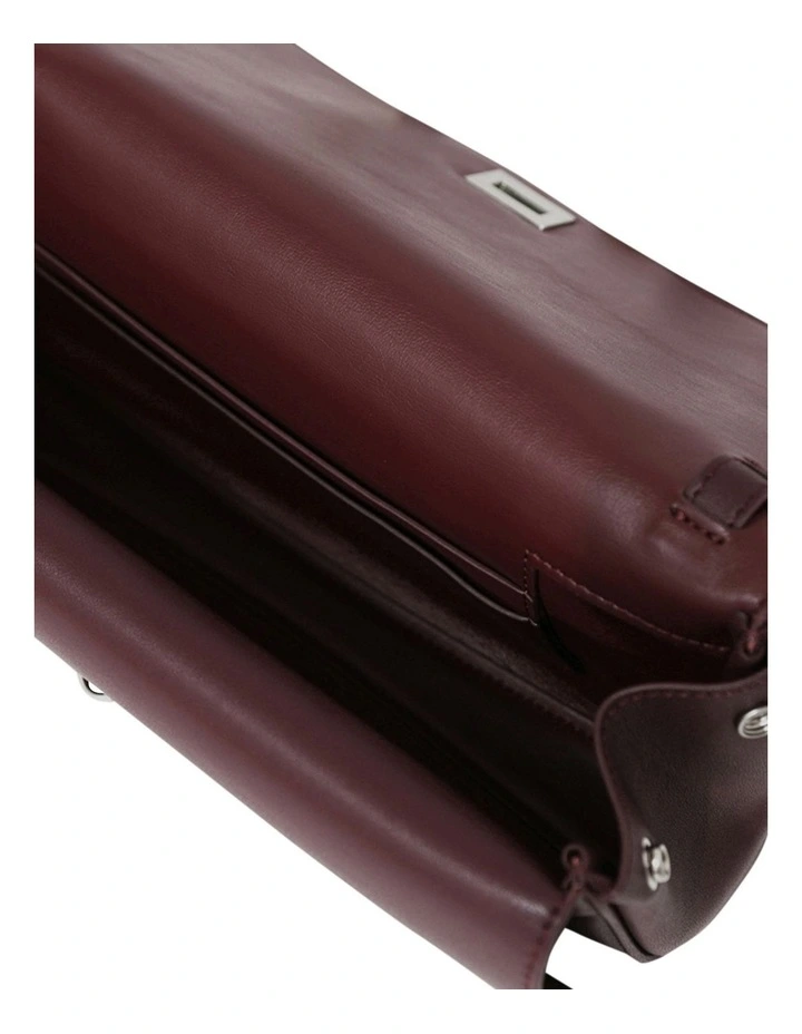 Love Boat Leather Clutch Bag in Burgundy image 5