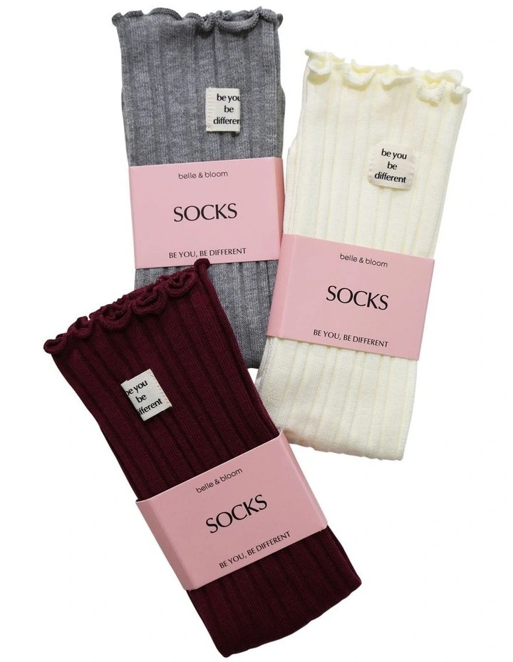 Beloved Socks 3 Pack in Mixed image 2