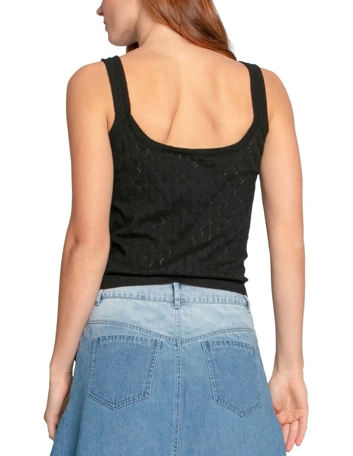 Cloudlight Cashmere Blend Tank in Black image 3