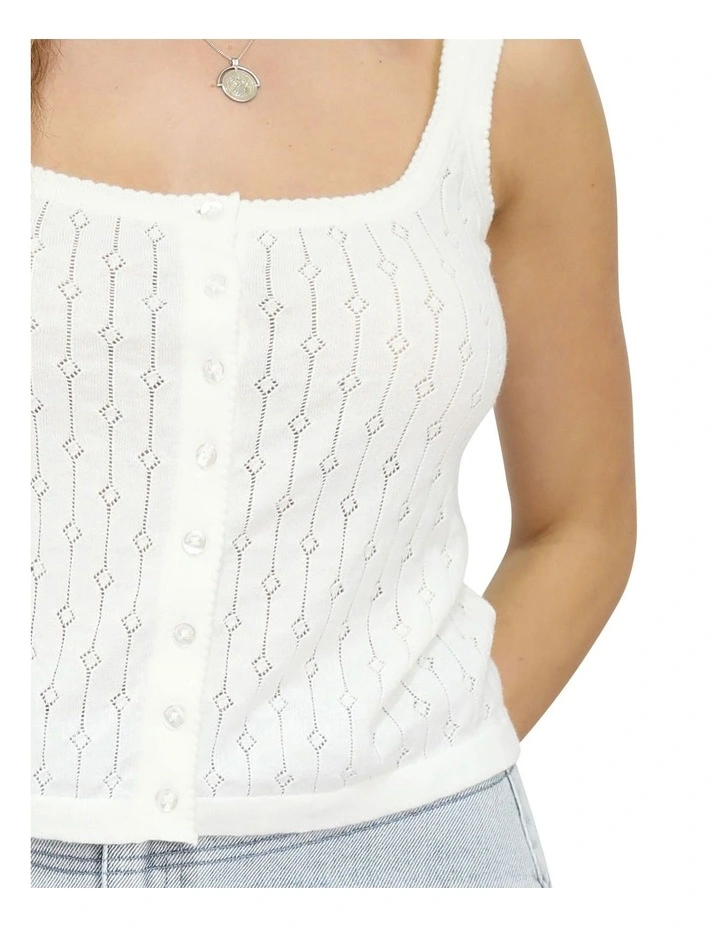 Cloudlight Cashmere Blend Tank in Cream image 4