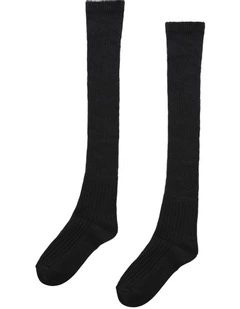 End Game Solid Tube Socks in Black