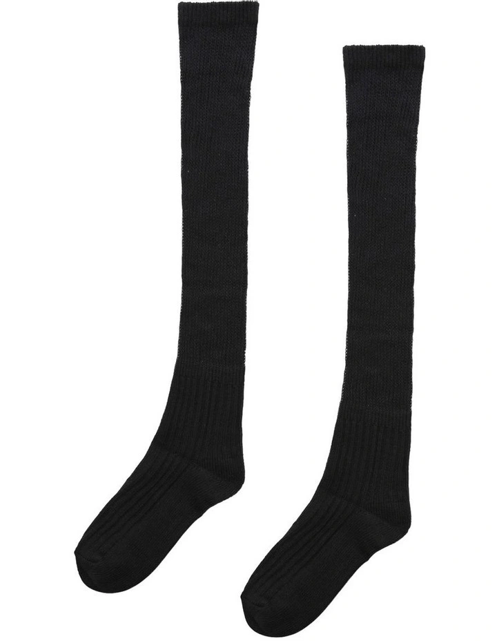 End Game Solid Tube Socks in Black image 1